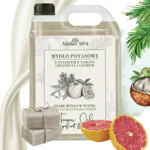 Möller SPA MYDŁO POTASOWE Z OLEJKIEM Z TAMANU GREJPFRUTA i CEDREM 5L