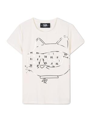 Karl Lagerfeld Kids T-Shirt Z30447 D Écru Regular Fit