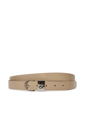Calvin Klein Pasek Damski Ck Loop Rnd Buckle 2.5_Smooth K60K612936 Beżowy