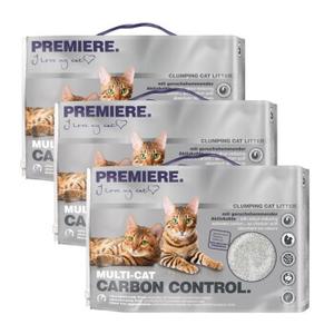 PREMIERE Carbon Control Multi-Cat żwirek zbrylający dla kotów 3x12 l
