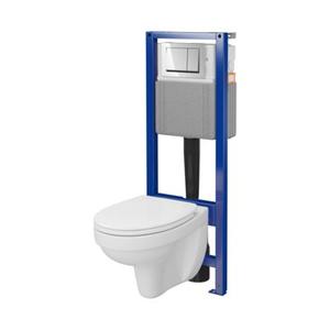Zestaw stelaż podtynkowy z miską WC Cersania C44 SYSTEM 40 MECH WHB414 deska DUR przycisk chrom połysk MITO