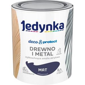 Farba akrylowa Jedynka DecoProtect Drewno i Metal Mat Granatowy 0,7 l