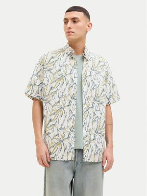 Jack & Jones Koszula Joshua 12271089 Écru Wide Fit