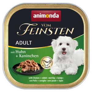 animonda Vom Feinsten mokra karma dla psa, Adult, w sosie 22x150g Kurczak i królik