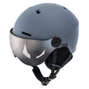 METEOR kask narciarski z przyłbicą męski regulowany Falven szary (53-55)