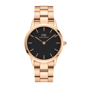 Daniel Wellington DW Watch Iconic Link Black Rose Gold 28mm