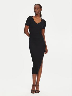 HUGO Sukienka dzianinowa Shaty 50538239 Czarny Slim Fit