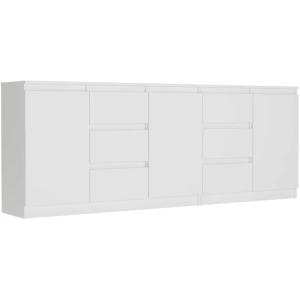 Komoda szafka do salonu sypialni zestaw 6 szuflad duża R-200-S6 biały 200cm