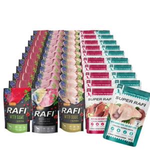 Super Rafi RAFI PREMIUM Mokra karma dla psa Mix smaków 50x500g
