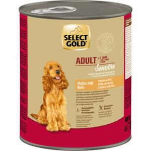 SELECT GOLD Sensitive karma mokra dla dorosłych zwierząt Kurczak z ryżem 24x800 g