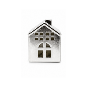 Domek ceramiczny sugar silver mały LED