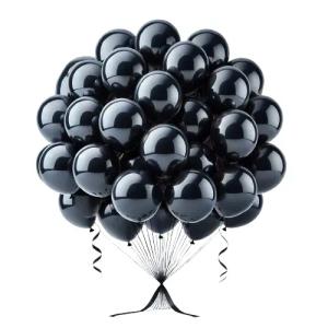 Czarne balony gumowe pastelowe 26 cm -100 szt