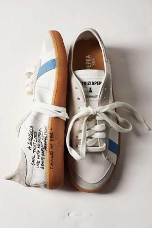 SKIN Sneakers ze skóry nappa z napisem