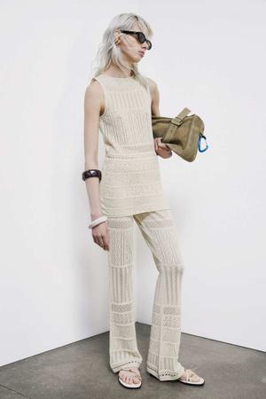 Spodnie z bawełnianego crochet