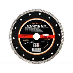 Tarcza diamentowa TURBO 200 x 1,8 x 25,4 mm Jufisto