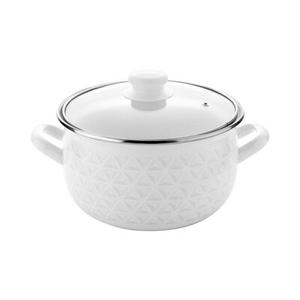Garnek emaliowany Pyza Diamond z pokrywką 20 cm 4,2 l