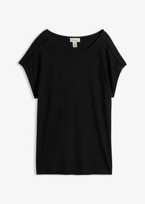 T-shirt z drabinkową koronką