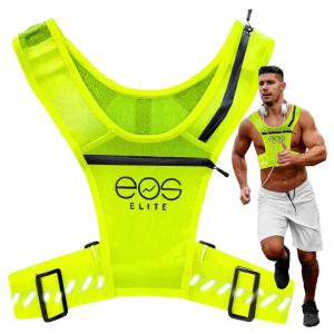 KAMIZELKA DO BIEGANIA ROWER ODBLASKOWA KIESZENIE NA BUTELKĘ FLUO PREMIUM