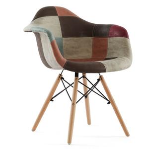 KRZESŁO SKANDYNAWSKIE ART105C PATCHWORK SKÓRA | OUTLET