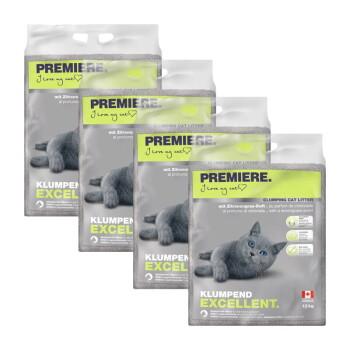 PREMIERE Excellent Żwirek zbrylający o zapachu trawy cytrynowej 4x12 kg
