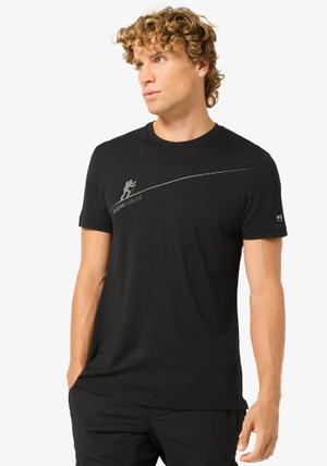 SUPER.NATURAL Koszulka męska HAUTE ROUTE TEE czarna (S)
