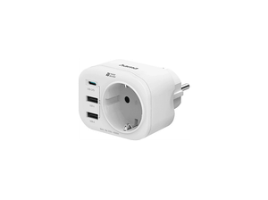 Gniazdo elektryczne HAMA z ładowarką USB 20W Power Delivery USB-C USB-A