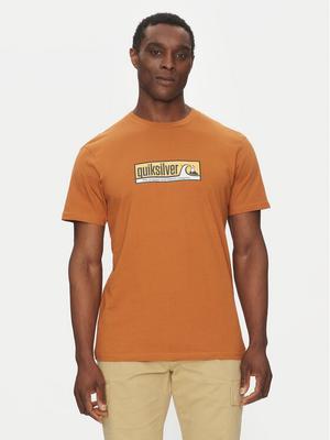Quiksilver T-Shirt EQYZT08040 Brązowy Regular Fit