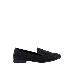 Damskie eleganckie czarne mokasyny slip on z diamencikami GOE TT2N4204