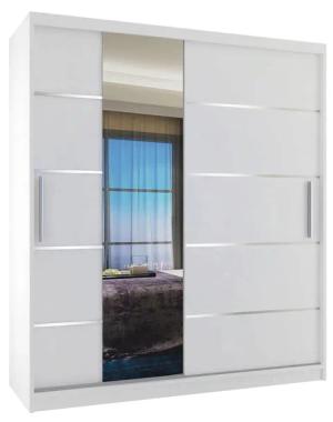 Szafa przesuwna z lustrem SZUFLADY 133 cm