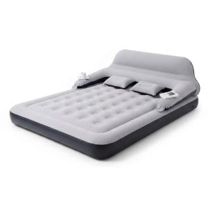 Materac dmuchany Queen Size z oparciem i poduszkami – wygodny wypoczynek w