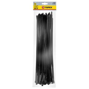 Opaska zaciskowa 7.6 x 500 mm 75 sztuk czarne TOPEX