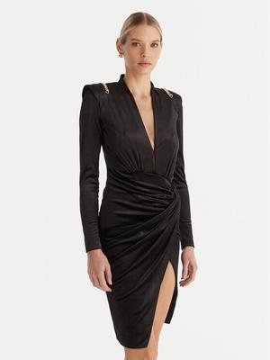 Babylon Sukienka koktajlowa MF204C Czarny Slim Fit