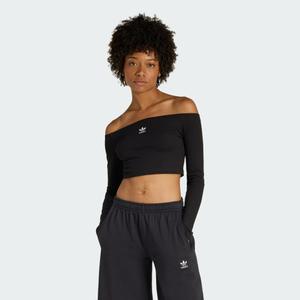KOSZULKA Z DŁUGIM RĘKAWEM ESSENTIALS RIB OFF SHOULDER
