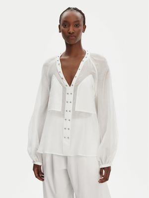 PINKO Bluzka Darren 105281 A2M7 Biały Regular Fit