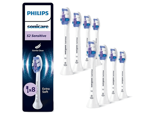 Końcówki do szczoteczki PHILIPS SONICARE Sonicare S2 Sensitive HX6058/87 8szt. Biały