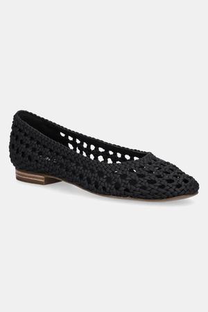 Toms baleriny BLACK WOVEN BASKET