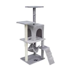 Drapak dla kota legowisko domek wieża budka wysoka szary 125 cm Rebel