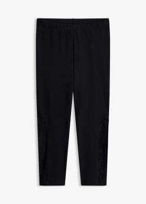 Legginsy 3/4 z koronką