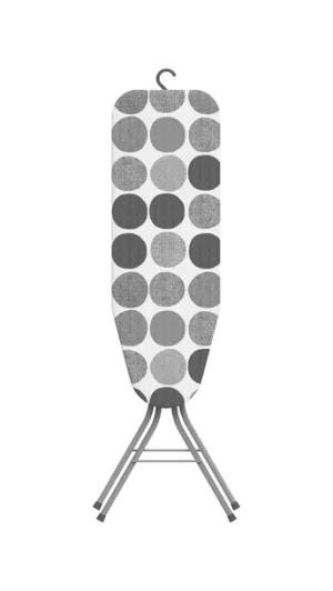 MAŁA DESKA DO PRASOWANIA LEKKA RORETS TEMPO SPACE GREY Z HACZYKIEM DO SZAFY
