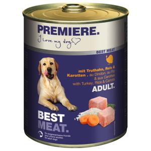 PREMIERE Best Meat mokra karma dla psa, Adult Indyk i warzywa 24x800 g