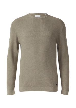 Teksturowany sweter wykonany z czystej bawełny