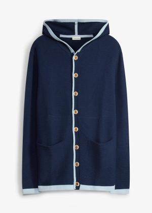 Sweter rozpinany w ludowym stylu, z miękkiej mieszanki bawełny