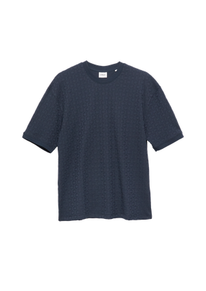 Fakturowany żakardowy T-shirt o fasonie Modern Fit