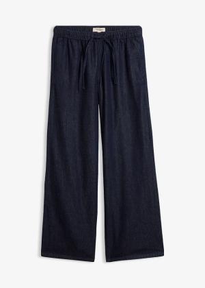 Lekkie jeansy wide leg, mid waist