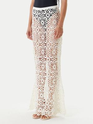 NORMA KAMALI Spódnica maxi ST125SCRP02840 Beżowy Slim Fit