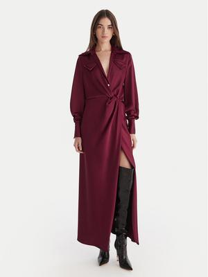 Babylon Sukienka wieczorowa ED0764 Bordowy Regular Fit