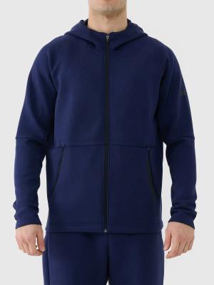 4F bluza męska z kapturem bawełniana 4FWAW25TSWSM1865 granatowy (L)