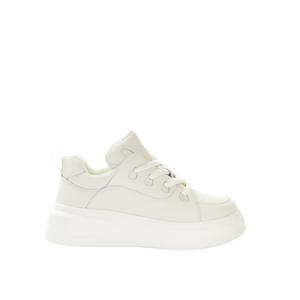 Damskie skórzane beżowe sneakersy GOE SS2N4013