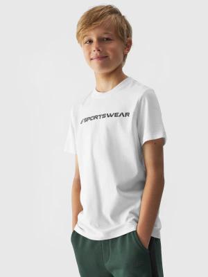 4F JUNIOR T-shirt bawełniany M1552 biały (128)