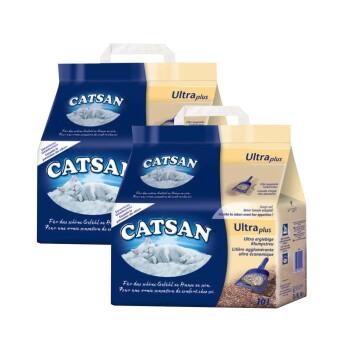CATSAN Ultra plus zbrylający żwirek dla kota 2x10 l
